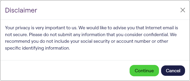 Email Speedbump Example