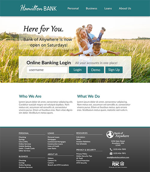 Example of a Value Plan website